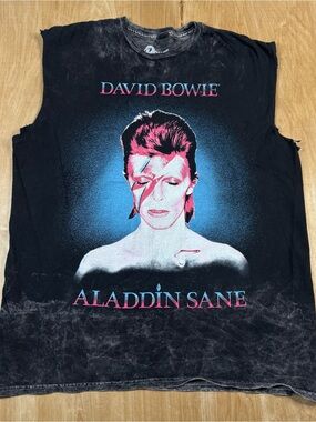 David Bowie Aladdin Sane Mens Sleeveless Shirt Size Large